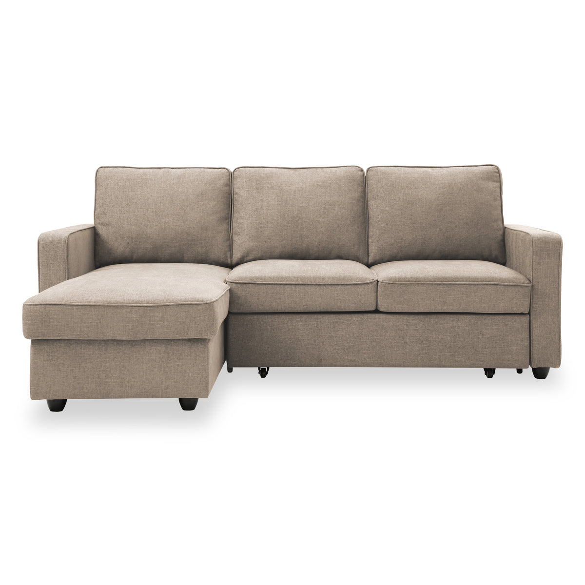 Solr Grey 3 Seater Corner Sofa Bed Chaise Couch Roseland Furniture