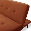 Sadie Click Clack Sofa Bed in Burnt Orange by Roseland Furniture