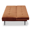 Sadie Click Clack Sofa Bed in Burnt Orange by Roseland Furniture