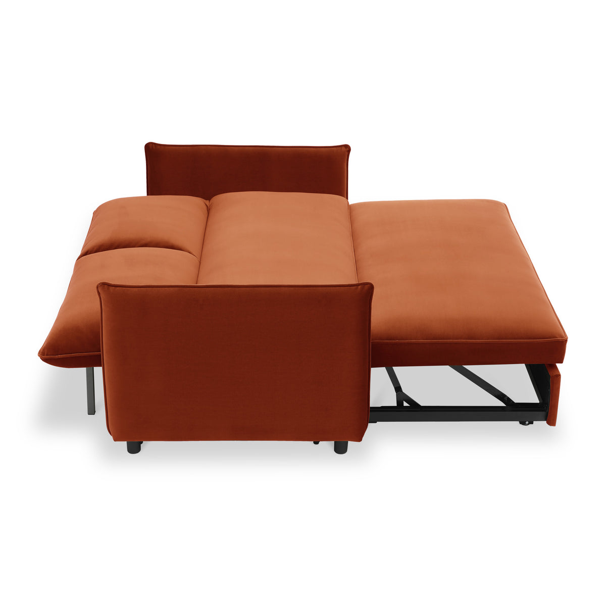 Thalia 2 Seater Burnt Orange Pop Up Sofa Bed by Roseland Furniture