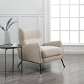 Charlie Accent Chair in Natural Linen by Roseland Furniture