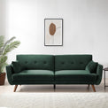 Trom 3 Seater Green Velvet Sofabed by Roseland Furniture