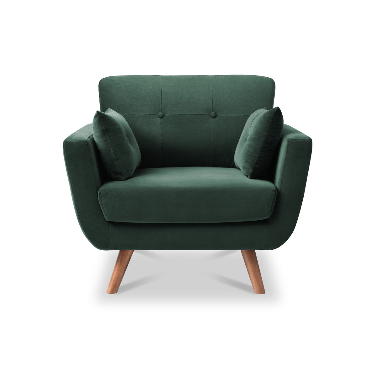 Trom Green Velvet Armchair by Roseland Furniture