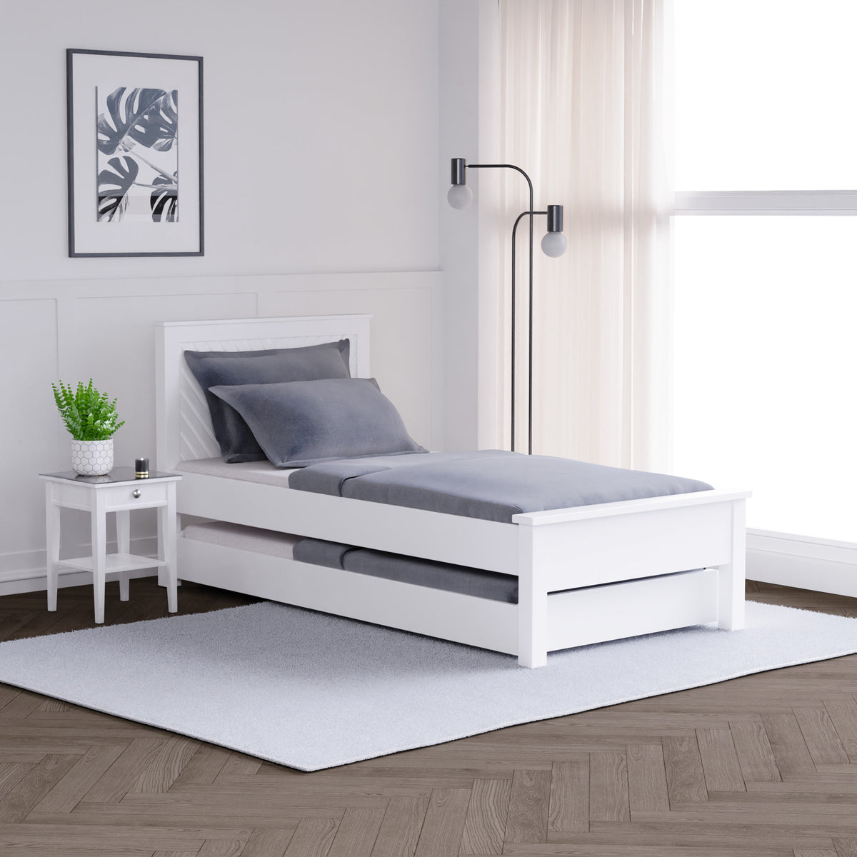Wotton Chevron Guest Bed with Trundle