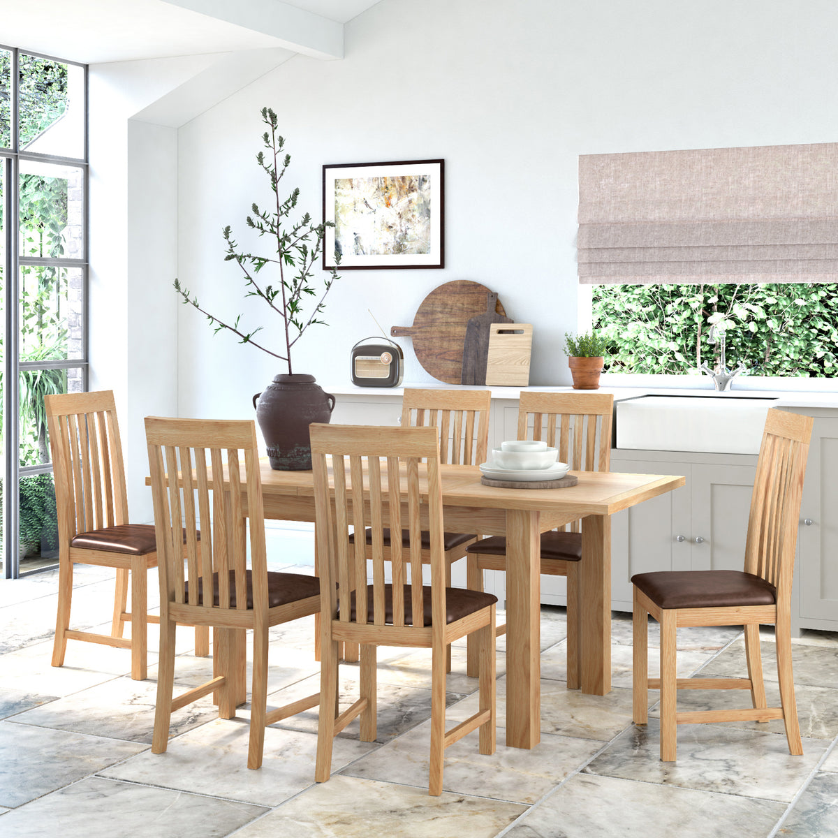 Newlyn Oak Extending Dining Table from Roseland Furniture