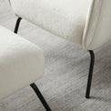 Knox Cream Boucle Accent Chair with Footstool by Roseland Furniture