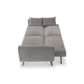 Trom 3 Seater Grey Velvet Sofabed by Roseland Furniture