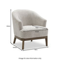 Toira Natural Woven Chenille Chair dimensions