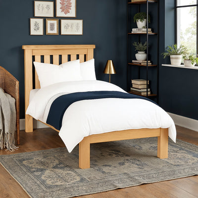 Zelah Oak Low 3ft Bed Frame