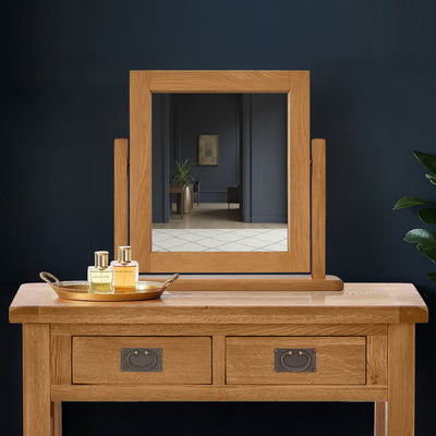 Zelah Oak Vanity Mirror