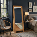 Zelah Oak Cheval Mirror from Roseland Furniture