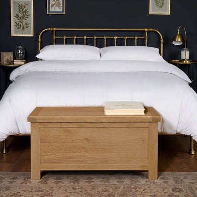 Zelah Oak Blanket Box