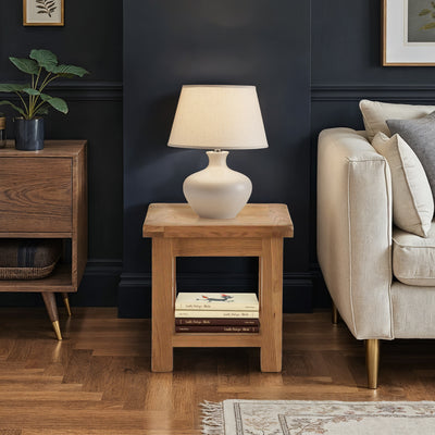 Zelah Oak Lamp Table