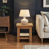 Zelah Oak Lamp Table by Roseland Furniture