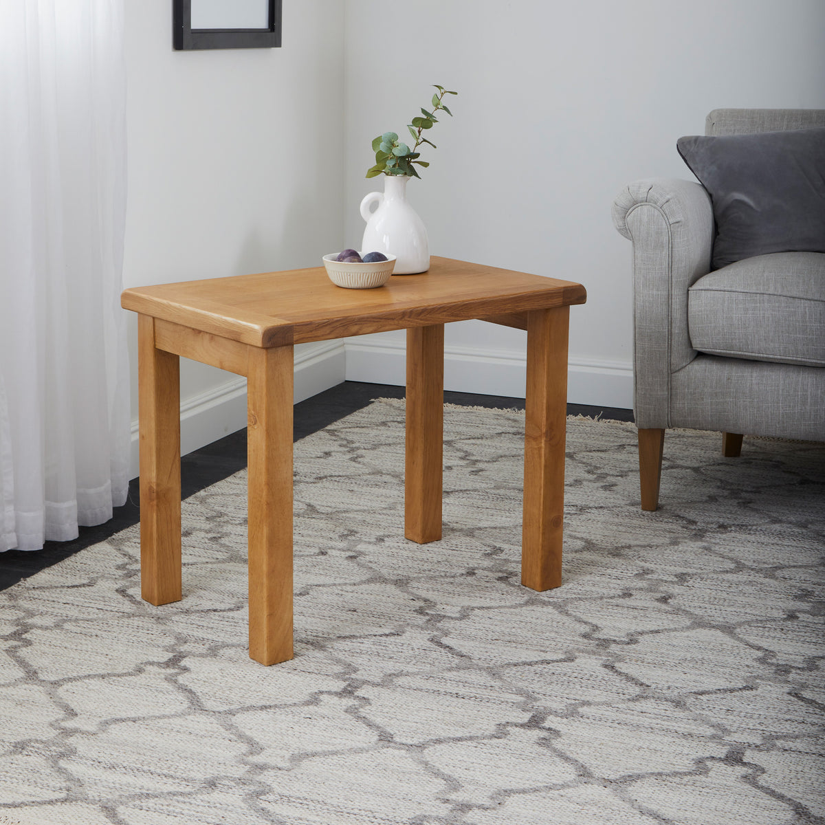 Zelah Oak Nest of Tables by Roseland Furniture