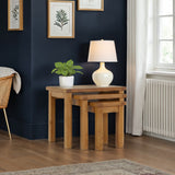 Zelah Oak Nest of Tables from Roseland Furniture