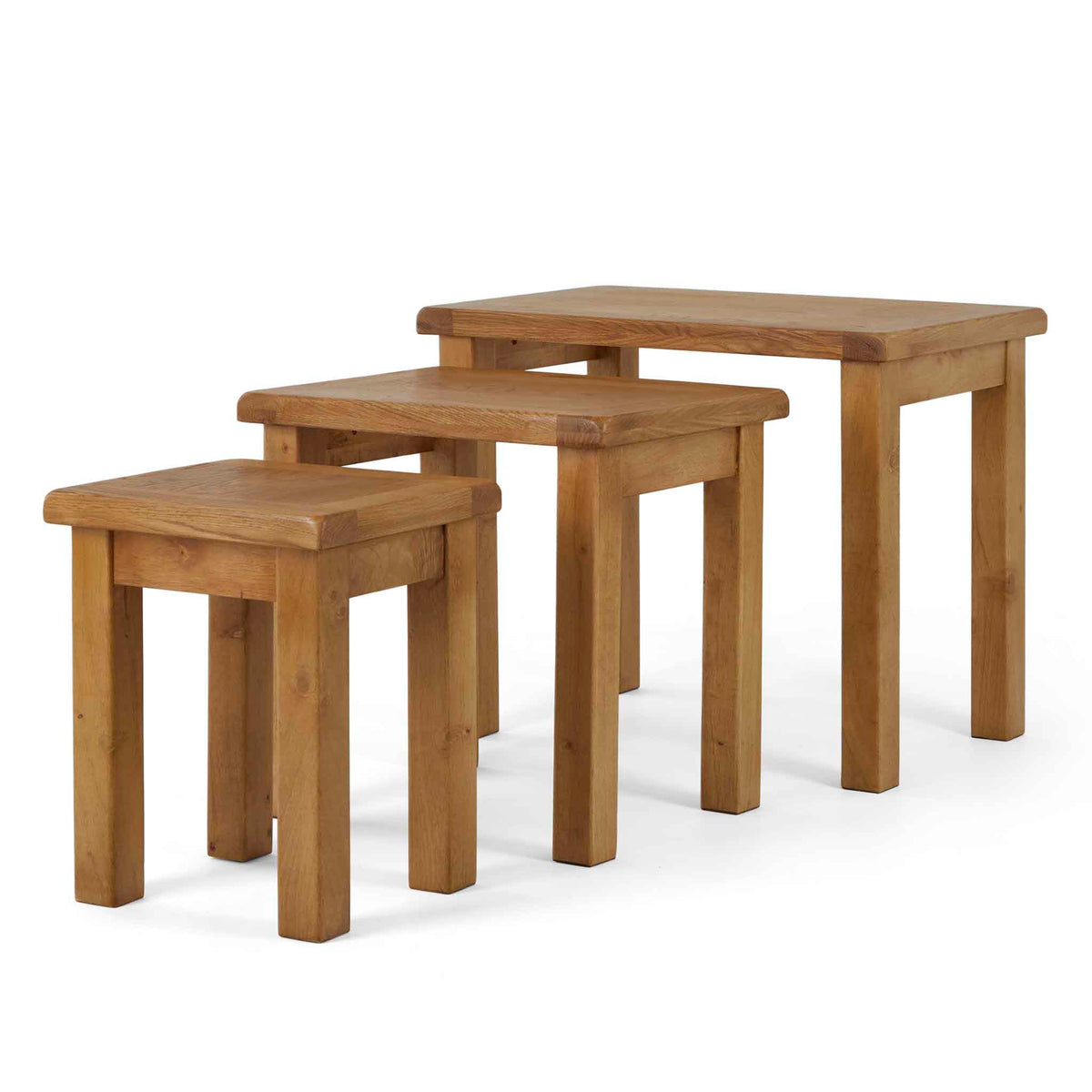 Zelah Oak Nest of Tables from Roseland Furniture