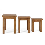 Zelah Oak Nest of Tables from Roseland Furniture