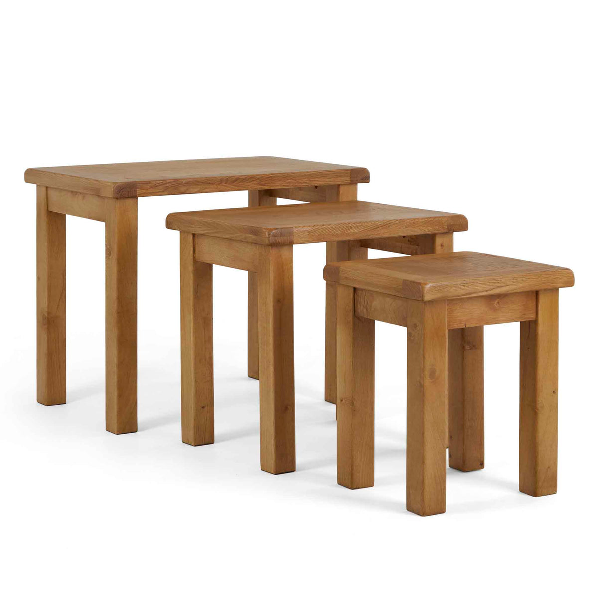 Zelah Oak Nest of Tables from Roseland Furniture