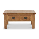 Zelah Oak Coffee Table with Drawer from Roseland Furniture