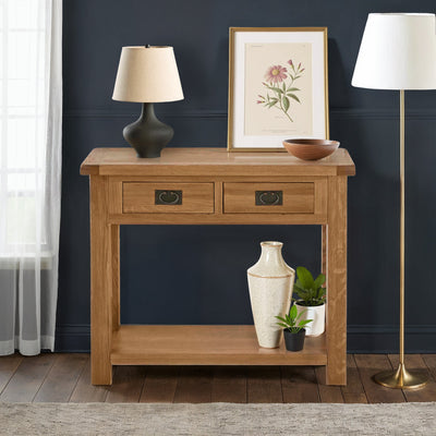 Zelah Oak Console Table