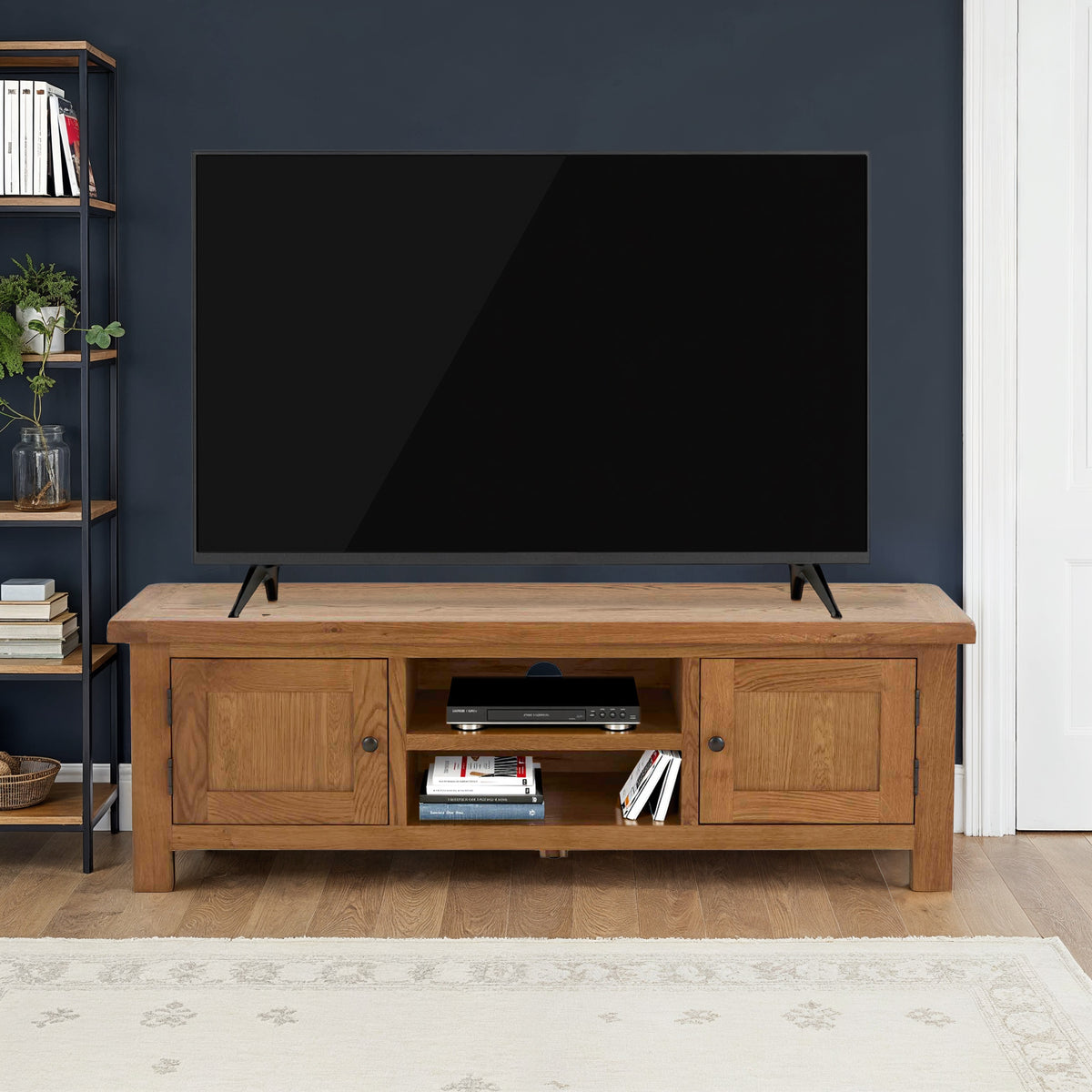 Zelah Oak Corner TV Stand from Roseland Furniture