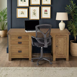 Zelah Oak Large Computer Desk from Roseland Furniture