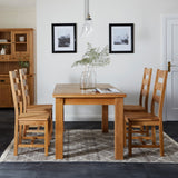 Zelah Oak Slatted Wood Chair by Roseland Furniture