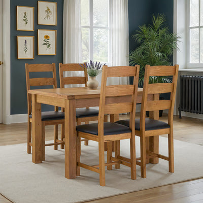 Zelah Oak 120-165cm Extending Dining Table