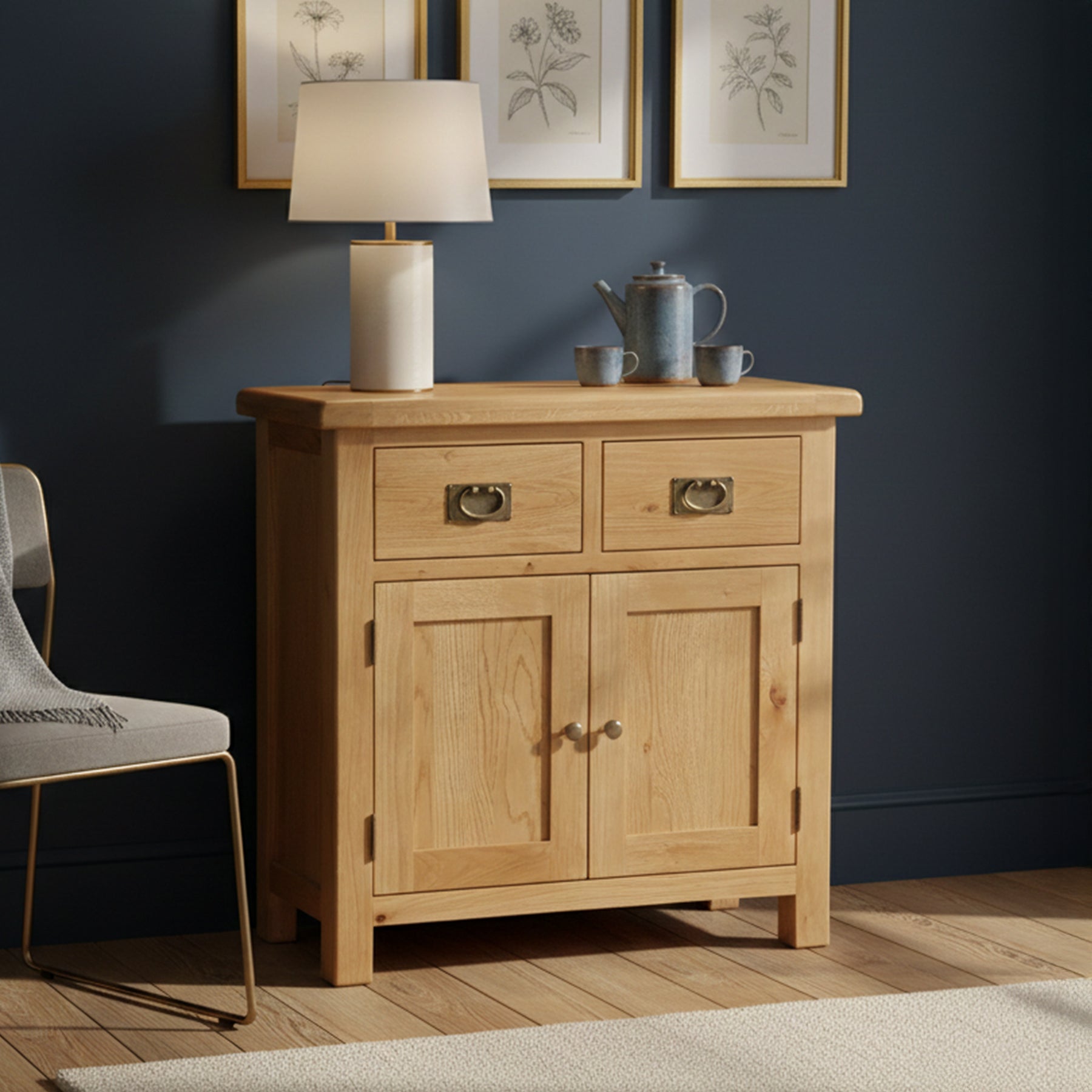 Zelah Oak Mini Sideboard from Roseland Furniture