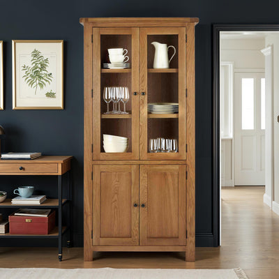 Zelah Oak Display Cabinet