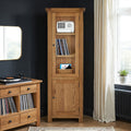 Zelah Oak Corner Display Cabinet from Roseland Furniture