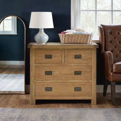 Zelah Oak 2 Over 2 Drawer Chest