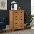 Zelah Oak 2 Over 4 Drawer Chest from Roseland Furniture