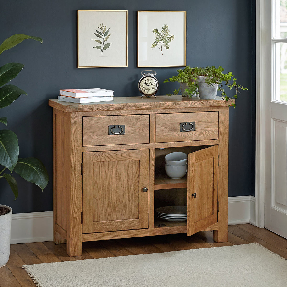 Zelah Oak Small Sideboard from Roseland Furniture
