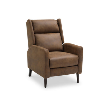 Moreton Brown Faux Leather Reclining Armchair