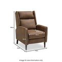 Moreton Brown Faux Leather Reclining Armchair dimensions