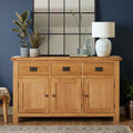 Zelah Oak Large Sideboard by Roseland Furniture