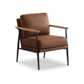 Harlem Brown Faux Leather Chair from Roseland Furniture