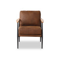 Harlem Brown Faux Leather Chair