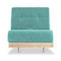 Maggie Teal Single Futon Sofa Bed from Roseland Furniture