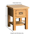 Surrey Oak Lamp Table by Roseland Furniture