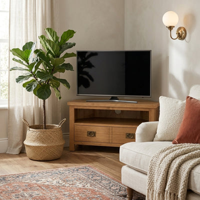 Surrey Oak Corner TV Stand