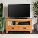 Surrey Oak 90cm TV Stand for living room from Roseland Furniture