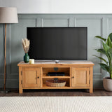 Surrey Oak 120cm TV Stand for living room from Roseland Furniture