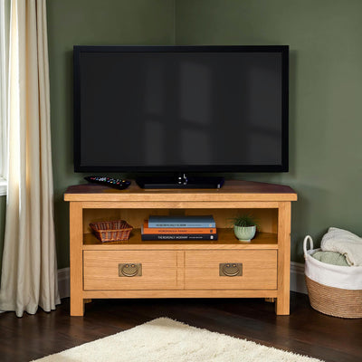 Surrey Oak Corner TV Stand