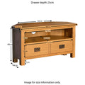 Surrey Oak Corner TV Stand dimensions