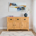 Surrey Oak Large Sideboard from Roseland Furniture