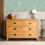 Surrey Oak Large Chest Of Drawers for country bedroom from Roseland Furniture