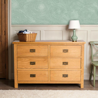 Surrey Oak Large Chest Of Drawers